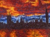 British Houses Of Parliament (After Turner) - Landscape Oil Painting 
