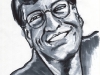 Bill Gates Head Tilted Caricature