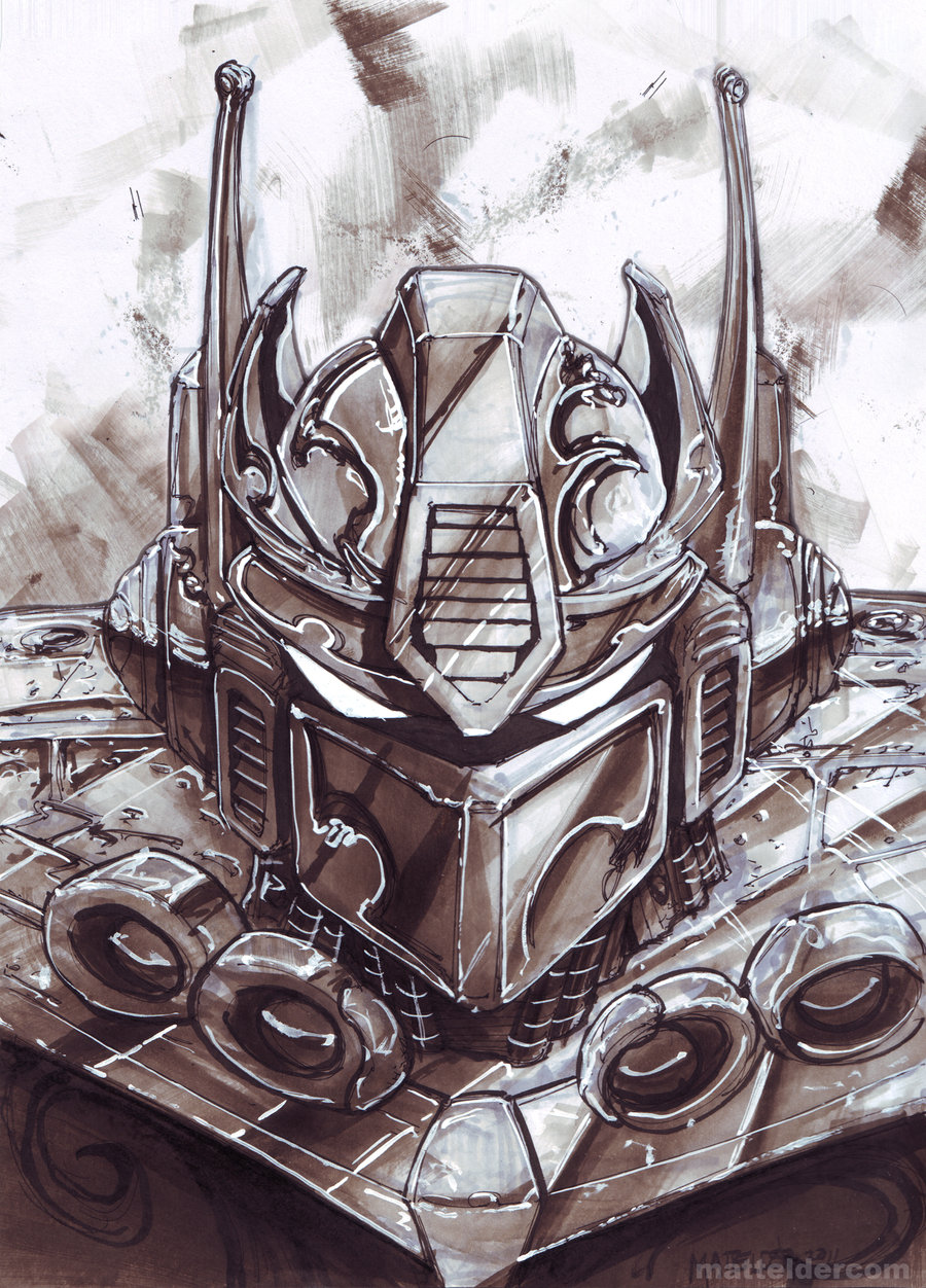 Optimus Prime Transformer Marker Sketch