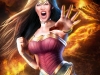 Wonder Woman at Volcano Pin-up