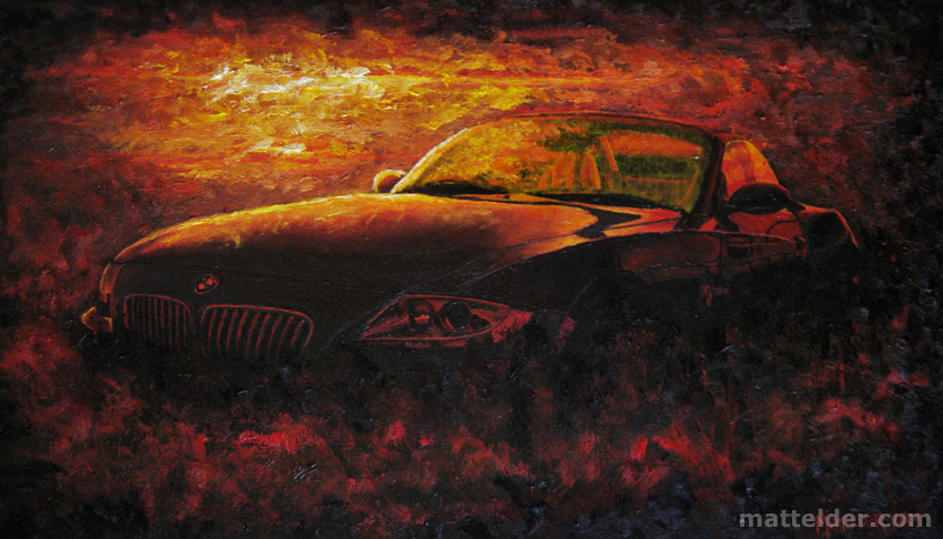 My Second Toy - BMW Z4 Car Oil Painting