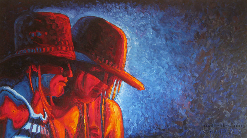 The Sunny Cowgirls - Oil Portrait Painting