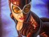 Catwoman Crouching 01 - Portrait Oil Painting