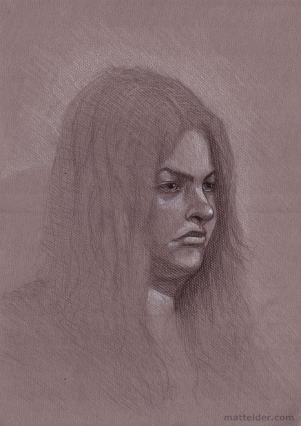 Gemma Portrait Pencil Sketch
