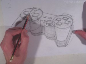 Matt Elder Playstation Controller Drawing