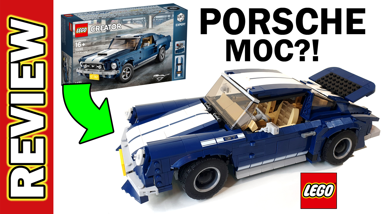 LEGO Porsche 911 MOC from Ford Mustang set 10265. Review & Time lapse  Alternative Speed-build