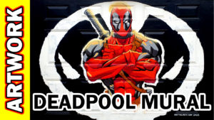 Video Thumbnail - 000317 Deadpool Mural 01 Acrylic Time Lapse Tube Art