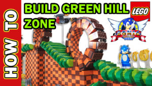 Video Thumbnail - How To Build a LEGO Sonic The Hedgehog Green Hill Zone Level Overview Emerald MOC
